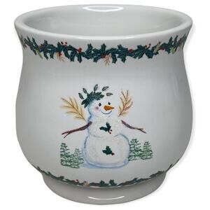 The White Barn Candle Co. Snowman Candle Holder Tea Light Holder Holiday Decor